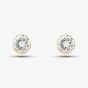 9ct Yellow Gold Cubic Zirconia Round Stud Earrings 1577529