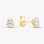 9ct Gold 4mm Round Cubic Zirconia Stud Earrings 1-58-6319