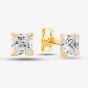 9ct Yellow Gold Cubic Zirconia Square Stud Earrings 1.58.6979