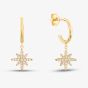 9ct Yellow Gold North Star Dropper Earrings 1.56.9996