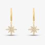 9ct Yellow Gold North Star Dropper Earrings 1.56.9996