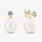9ct Yellow Gold Freshwater Pearl Cubic Zirconia Drop Earrings EOZ70083FW/CZ