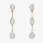 9ct Yellow Gold Freshwater Pearl Tier Dropper Earrings GE2388W