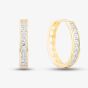 9ct Yellow Gold Cubic Zirconia Huggie Hoop Earrings 1.57.9779