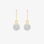 9ct Yellow Gold Crystal Ball Dropper Earrings 1.58.9529