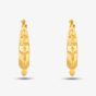 9ct Yellow Gold Fancy Patterned Creole Earrings UER103Y