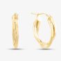 9ct Yellow Gold Crossover Double Hoop Earrings ER386
