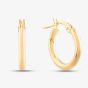 9ct Yellow Gold 14mm Tube Hoop Earrings E550