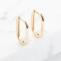 9ct Yellow Gold Rectangular Hoop Earrings 1.53.9991