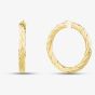 9ct Yellow Gold Extra Large Twisted Hoop Earrings INV102485 (15.8G)