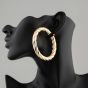 9ct Yellow Gold Extra Large Twisted Hoop Earrings INV102485 (15.8G)