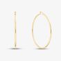 9ct Yellow Gold 50mm Large Round Hoop Earrings UER108Y