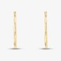 9ct Yellow Gold 28mm Medium Round Hoop Earrings UER100Y
