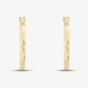 9ct Yellow Gold Patterned Edge Hoop Earrings AR069Y