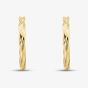 9ct Yellow Gold 20mm Twisted Hoop Earrings MISC (AR ODD)