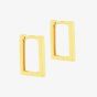 9ct Yellow Gold 13.5mm Rectangular Hoop Earrings 1.53.0014