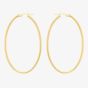 9ct Yellow Gold 54mm Large Oval Hoop Earrings 1.53.0589