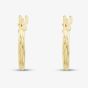 9ct Yellow Gold 13.5mm Twisted Hoop Earrings 1.51.3180