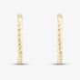 9ct Yellow Gold 10mm Twist Endless Hoop Earrings 1.51.3196