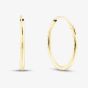 9ct Yellow Gold 15mm Diamond Cut Sleeper Hoop Earrings 1.53.9869