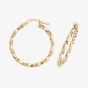 9ct Yellow Gold 20mm Twist Hoop Earrings ER1008-20