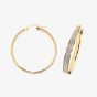 9ct Yellow Gold 20mm Sparkling Hoop Earrings ER1023-20