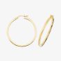 9ct Yellow Gold 30mm Square Edge Hoop Earrings ER947-30