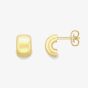 9ct Yellow Gold Half Hoop Stud Earrings 120525147609
