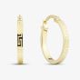 9ct Yellow Gold Patterned Hoop Earrings E-RTGS-21515-9Y