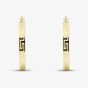 9ct Yellow Gold Patterned Hoop Earrings E-RTGS-21515-9Y