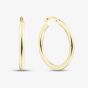 9ct Yellow Gold Plain Tube Hoop Earrings E-SLRT-325-9Y