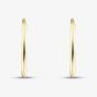9ct Yellow Gold Plain Tube Hoop Earrings E-SLRT-325-9Y