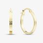 9ct Yellow Gold Flat Patterned Hoop Earrings E-RTSS-21515-9Y