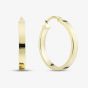 9ct Yellow Gold 3mm Flat Hoop Earrings E-RTPS-31520-9Y