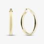 9ct Yellow Gold 30mm Rectangular Tube Hoop Earrings E-SLOT-425-9Y