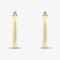 9ct Yellow Gold 30mm Rectangular Tube Hoop Earrings E-SLOT-425-9Y