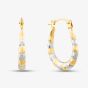 9ct Gold Two Colour Groove Creole Earrings 2.53.3889