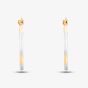9ct Two Colour Gold Oval Hoop Earrings 2.53.9119