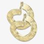 9ct Yellow Gold Patterned Hoop Earrings ER255