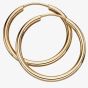 9ct Yellow Gold 25mm Sleeper Hoop Earrings GE2215