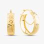 9ct Yellow Gold Diamond Cut Double Hoop Earrings 1.51.2219