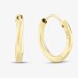 9ct Yellow Gold 11mm Diamond-Cut Hoop Earrings 1.51.2289