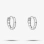 9ct White Gold 11mm Crystal Huggie Hoop Earrings 5.57.9699