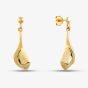 18ct Yellow Gold Dropper Earrings GE980/18