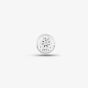 9ct White Gold Small Rubover Cubic Zirconia Single Stud Earring 5.57.9949 (1X SINGLE EARRING)