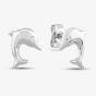 9ct White Gold Dolphin Stud Earrings 5-55-0251
