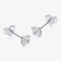 9ct White Gold 4mm Round Cubic Zirconia Stud Earrings 5-58-6319