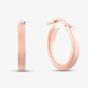 9ct Rose Gold Plain Flat 15mm Hoop Earrings 5.51.0899