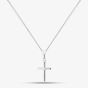 Silver Small Plain Cross and Chain SCS20