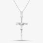 Silver Cross & Christ Pendant CZP CROSS N2326 (BK)